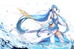  3four aqua_(fire_emblem_if) blue_hair closed_eyes closed_mouth elbow_gloves fingerless_gloves fire_emblem fire_emblem_if gloves jewelry long_hair necklace profile ripples sidelocks solo standing very_long_hair water white_background white_gloves 
