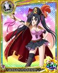  artist_request black_hair card_(medium) character_name chess_piece hair_ribbon hat high_school_dxd king_(chess) long_hair official_art pirate pirate_costume pirate_hat purple_eyes ribbon serafall_leviathan solo sword thighhighs torn_clothes trading_card twintails underwear weapon 