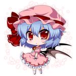  :o bat_wings black_wings blue_hair blush brooch chibi dress eyebrows eyebrows_visible_through_hair full_body gem hair_between_eyes hat hat_ribbon jewelry mob_cap noai_nioshi parted_lips pink_dress pink_hat puffy_short_sleeves puffy_sleeves red_eyes red_ribbon remilia_scarlet ribbon ribbon-trimmed_headwear ribbon_trim ruby_(stone) short_hair short_sleeves simple_background solo standing tareme thighhighs touhou vampire white_background white_legwear wings wrist_cuffs zettai_ryouiki 