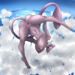  airborne anus big_breasts big_butt blue_eyes breasts butt cloud curvaceous female hanging_breasts huge_breasts legendary_pok&eacute;mon looking_at_viewer lurkingtyger mew nintendo pok&eacute;mon pussy sky smile spread_legs spreading thick_thighs upside_down video_games voluptuous wide_hips 
