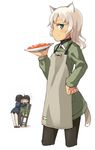  anabuki_tomoko animal_ears apron bad_id bad_pixiv_id black_hair black_legwear blue_eyes cat_ears cat_tail cropped_legs dark_skin feeding flying_sweatdrops food force_feeding giuseppina_cenni giuseppina_ciuinni hand_on_hip looking_at_viewer mouth_hold multiple_girls open_mouth pantyhose pasta restrained sakomizu_haruka school_swimsuit smile swimsuit swimsuit_under_clothes tail thighhighs u_(mikaduki0720) white_background white_hair world_witches_series 