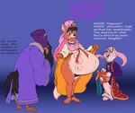 anthro avian bird bottomless breasts canine clothed clothing disney female fox lagomorph lotta_lamour mammal multi_breast pregnant pussy rabbit talespin todd_little vulture 
