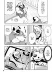  anthro bear canine clothing comic dog english_text eyewear glasses greyscale kumagaya_shin male male/male mammal manga monochrome overweight pug text tom_(kumagaya) 