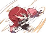  &gt;_&lt; annie_hastur beancurd chibi closed_eyes jpeg_artifacts katarina_du_couteau league_of_legends multiple_girls open_mouth pink_hair red_hair source_request spinning 