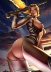  artist_name ass blonde_hair bodysuit breasts goggles goggles_on_head gun huge_breasts lips long_hair nova_(starcraft) patreon_username ponytail pussy realistic rifle solo starcraft terran_ghost tumblr_username watermark weapon web_address zumi_(zumidraws) 