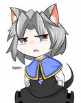  animal_ears annoyed bad_id bad_pixiv_id grey_hair inunoko. jewelry mouse_ears mouse_tail nazrin parody solo style_parody style_request tail touhou 