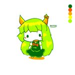  bad_id bad_pixiv_id chibi color_guide ex-keine green_hair horns inunoko. kamishirasawa_keine solo touhou 