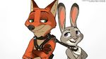  2016 anthro canine disney domination fox judy lagomorph leather mammal nick rabbit teasing tithinian zootopia 