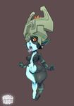  breasts female imp looking_at_viewer midna nintendo orange_eyes pointy_ears solo the_legend_of_zelda thick_thighs tongue twilight_princess video_games whargleblargle wide_hips 