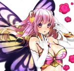  :o banned_artist bare_shoulders blonde_hair blush bracelet breasts butterfly_wings choker cleavage commentary_request double_bun elbow_gloves fairy flower gloves gradient_hair hair_flower hair_ornament jewelry large_breasts long_hair looking_at_viewer multicolored multicolored_hair multicolored_wings original pink_eyes pink_hair purple_wings red_flower red_rose rose solo sparkle tsukiriran upper_body white_gloves wings yellow_wings 