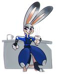  beverage clothing coffee disney food judy_hopps lagomorph mammal police rabbit tensoup uniform zootopia 