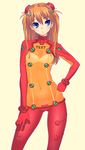  blue_eyes bodysuit evangelion:_2.0_you_can_(not)_advance highres kou_(garakuta_teikoku) long_hair multicolored multicolored_bodysuit multicolored_clothes neon_genesis_evangelion orange_bodysuit orange_hair plugsuit rebuild_of_evangelion red_bodysuit shikinami_asuka_langley solo souryuu_asuka_langley test_plugsuit 