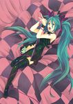  a+i hatsune_miku thigh-highs vocaloid world_is_mine_(vocaloid) 