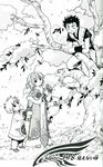  clamp fai_d._flourite kurogane li_syaoran monochrome tsubasa_reservoir_chronicle 