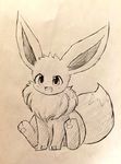  :d ambiguous_gender big_ears big_eyes blush canine chest_tuft cute dipstick_tail eeveelution feral flareon fox happy hi_res hindpaw mammal monochrome mro0914_s multicolored_tail nintendo open_mouth paws pok&eacute;mon sitting solo tuft video_games 