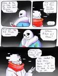  aftertale animated_skeleton blood bone clothed clothing comic dialogue english_text geno_sans_(aftertale)_(character) loverofpiggies male not_furry sans_(undertale) scarf skeleton text undead undertale video_games wounded 