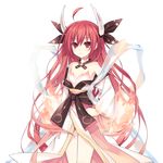  date_a_live hand_on_hip itsuka_kotori long_hair red_eyes red_hair solo transparent_background tsunako very_long_hair 
