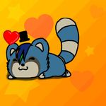  &lt;3 2016 animated canine chibi cute digital_media_(artwork) fur geno28_(artist) hair hat male mammal solo tailwag tanuki top_hat 