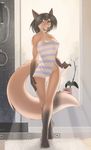  breasts canine female fox looking_at_viewer mammal open_mouth plant smile solo temptation tongue woadedfox 