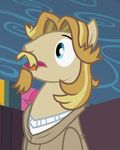  beard blue_eyes canon clothing equine facial_hair friendship_is_magic hoodie horse invalid_background male mammal mustache my_little_pony pony screencap the_big_lebowski 