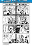  !? 4koma ? anger_vein breasts cape chinese cleavage comic genderswap highres horn journey_to_the_west large_breasts monkey_tail monochrome multiple_4koma otosama ponytail simple_background spoken_exclamation_mark spoken_question_mark staff sun_wukong sword tail tearing_up translated weapon yinlu_tongzi zijin_hong_hulu 