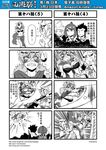  anger_vein breasts cape censored chinese cleavage comic gauntlets genderswap highres horn journey_to_the_west large_breasts monochrome mosaic_censoring multiple_4koma nose_picking otosama simple_background sparkle staff sun_wukong tearing_up translated trembling yinlu_tongzi zijin_hong_hulu 