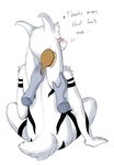  anon asriel_dreemurr blush boss_monster brush caprine cute fangs fur goat horn lewdtale long_ears male mammal markings nude rear_view short_tail undertale video_games white_fur 