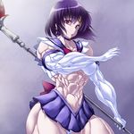  1girl bishoujo_senshi_sailor_moon breasts extreme_muscles female highres muscle purukogi_(plasma_beach) sailor_saturn 