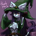  borrowed_charater brown_eyes cat furry hat long_hair purple_hair sasamino witch_hat 