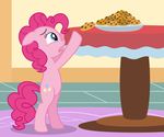  blue_eyes cookie cutie_mark earth_pony equine female feral food friendship_is_magic hair horse mammal my_little_pony pikamander2 pink_hair pinkie_pie_(mlp) pony solo 