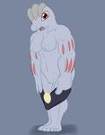  anthro areola breasts clothing female grey_skin hi_res humanoid looking_at_viewer machoke muscular navel nintendo nipples nude open_mouth pok&eacute;mon posexe pussy red_eyes reptile revealing_(disambiguation) scalie simple_background solo standing teeth tongue underwear undressing video_games 