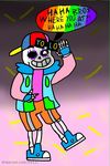  2fresh2pure animated_skeleton bone clothed clothing comic dialogue english_text hoodie monster not_furry sans_(undertale) skeleton smile sneakers text undead underfresh undertale video_games 