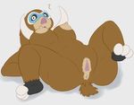  anthro anus areola belly big_breasts boar breasts brown_fur butt erect_nipples female fur grey_eyes hi_res looking_at_viewer lying mammal mammoth mamoswine nintendo nipples nude on_back open_mouth overweight pok&eacute;mon porcine posexe presenting pussy simple_background slightly_chubby solo spread_legs spreading tongue tusks under_boob video_games white_background wide_hips 