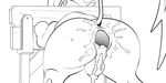  after_sex anus balls bent_over bottomless butt close-up clothed clothing cum cum_drip cum_from_ass digitigrade dripping ero_(character) eroborus gaping gaping_anus greyscale hoodie leaking line_art male messy monochrome nintendo perineum pok&eacute;mon raichu raised_tail rear_view solo stocks video_games 