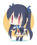 black_hair chameleon_man_(three) chibi flat_color long_hair neptune_(series) no_lineart noire red_eyes solo twintails very_long_hair 