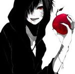  ambiguous_gender apple clothed clothing edit food fruit hoodie human mammal not_furry red_eyes solo tagme tattoo tongue tongue_out 仮名 