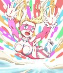  blonde_hair blue_eyes body_slam breasts large_breasts leotard long_hair mask nomura_(buroriidesu) pink_leotard rainbow_mika solo street_fighter street_fighter_v twintails wrestling_outfit 