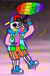  2fresh2pure animated_skeleton bone clothed clothing comic dialogue english_text hoodie monster nightmare_fuel not_furry sans_(undertale) skeleton smile sneakers tentacles text undead underfresh undertale video_games 