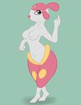  anthro areola breasts erect_nipples eyelashes female grey_eyes hi_res humanoid lipstick makeup mammal medicham navel nintendo nipples nude pok&eacute;mon posexe pussy simple_background small solo standing video_games wide_hips 