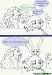  2016 anthro canine clothed clothing comic disney english_text female fox hornydragon judy_hopps lagomorph male mammal nick_wilde pokuytred rabbit simple_background sloth text translated zootopia 