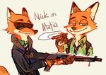  azckll。 canine digital_media_(artwork) disney fox fur male mammal nick_wilde zootopia 