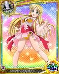  artist_request asia_argento bishop_(chess) blonde_hair card_(medium) character_name chess_piece green_eyes high_school_dxd japanese_clothes long_hair official_art solo torn_clothes trading_card underwear very_long_hair 
