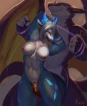  2016 anthro breasts dragon erection female hair male male/female mammal nipples nude open_mouth penetration pussy sex tongue xuan_sirius 