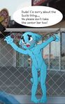  alternate_version_available animal_genitalia anthro anthrofied balls barefoot begging blush cartoon_network cat censor_bar chainlink detailed_background dialogue embarrassed english_text exhibitionism exposed feline fence flaccid front_view gumball_watterson handcuffs kithawking mammal nude open_mouth outside penis penis_tip photo_background public shackles sheath text the_amazing_world_of_gumball unseen_character whiskers 