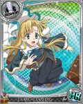  artist_request asia_argento bishop_(chess) blonde_hair card_(medium) character_name chess_piece cross falling green_eyes high_school_dxd long_hair luggage nun official_art solo surprised trading_card 