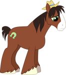  2015 90sigma alpha_channel brown_fur brown_hair cowboy_hat cutie_mark earth_pony equine friendship_is_magic fur green_eyes hair hat horse male mammal my_little_pony pony sad simple_background solo transparent_background troubleshoes_(mlp) 