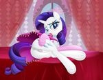  absurd_res anatomically_correct bed bedroom_eyes butt clitoris clothing cum cum_in_pussy cum_inside dress equine friendship_is_magic half-closed_eyes hi_res horn horse mammal my_little_pony presenting pussy rainbownspeedash rarity_(mlp) ring seductive tongue unicorn 