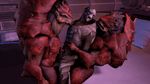  alien anal animated bed blush garrus hi_res krogan male male/male mass_effect not_furry penis turian urdnot_wrex video_games 