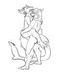  2016 anal anal_penetration animated anthro balls claws dragon duo fuzzamorous hair horn lizeron loop male male/male nude penetration penis sex sharp_claws simple_background sketch stand_and_carry_position standing white_background 