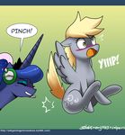  2016 blush derpy_hooves_(mlp) duo equine female feral friendship_is_magic horn john_joseco mammal my_little_pony pegasus princess_luna_(mlp) surprise winged_unicorn wings 